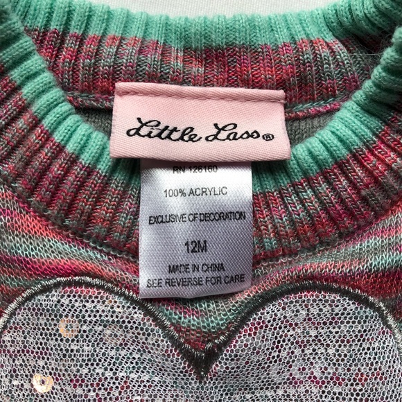 Little Lass 12 Month Heart Sweater & Leggings Set - Picture 3 of 7